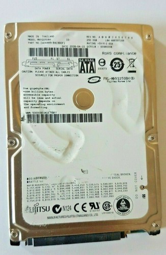 250 sata fujitsu mhy2250bh - 250,