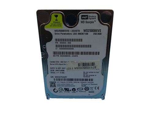 250 sata wd2500bevs - gb,