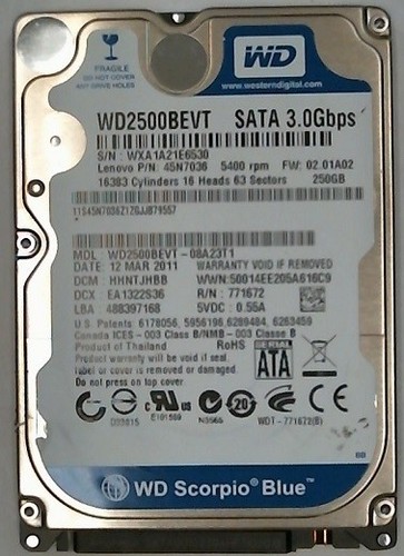 250 sata western digital - gb,