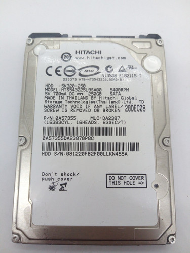 Hitachi hts543225l9sa00 250 - hitachi, *hts543225l9sa00*