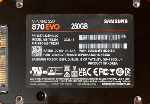Samsung 860 evo 250gb - evo, sata