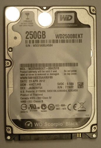 Western digital wd2500bekt 250 - digital,