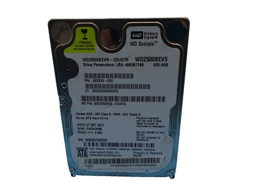 250 sata wd2500bevs - 250, wd