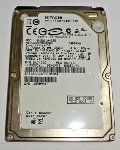 Hitachi hts545025b9a300 - hitachi, ***hts545025b9a300***