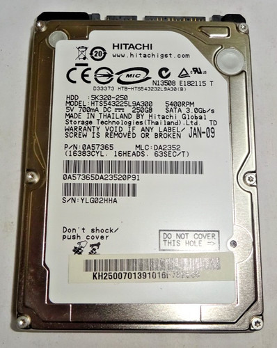 Hitachi hts543225l9a300 - hitachi,