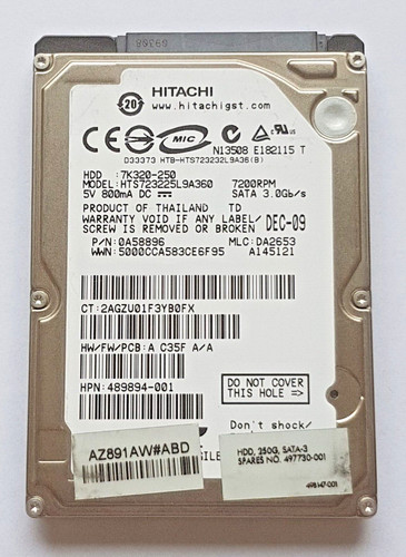 250 sata hitachi - gb,