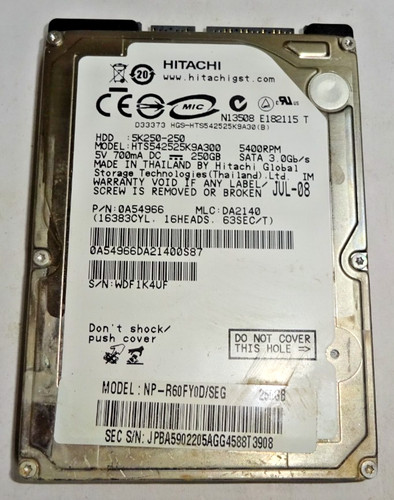 Hitachi hts542525k9a300 - hitachi, ***hts542525k9a300***