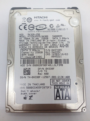 Hitachi hts543225l9a300 250 - hitachi, *hts543225l9a300*