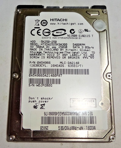 Hitachi hts542525k9a300 - hitachi, hts542525k9a300***