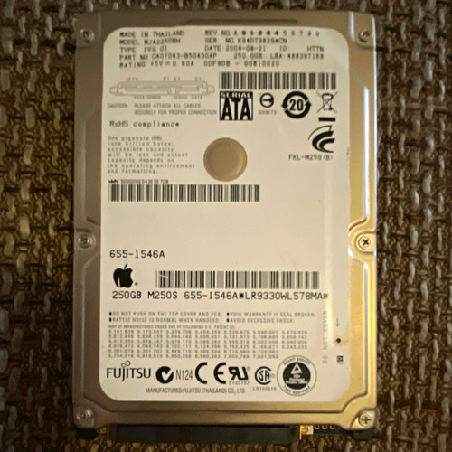 Fujitsu 250gb sata - 250gb, 2,5"