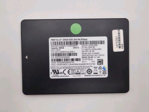 Samsung pm871b ssd 256gb 250gb - pm871b,