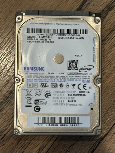 Samsung hm251hi 250gb 5400rpm - samsung,