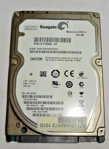 Seagate st9250315as 250 - seagate, ***st9250315as***