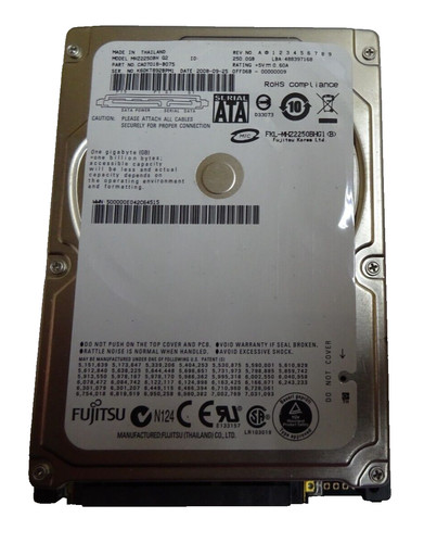 250 sata fujitsu - gb, mhz2250bh