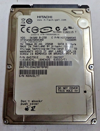 Hitachi hts545025b9a300 250 - hitachi,